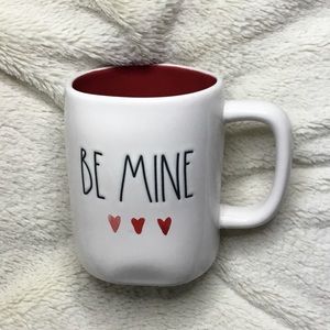 Rae Dunn Mug BE MINE hearts Red Inside Mug Vday